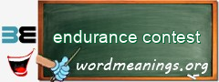 WordMeaning blackboard for endurance contest